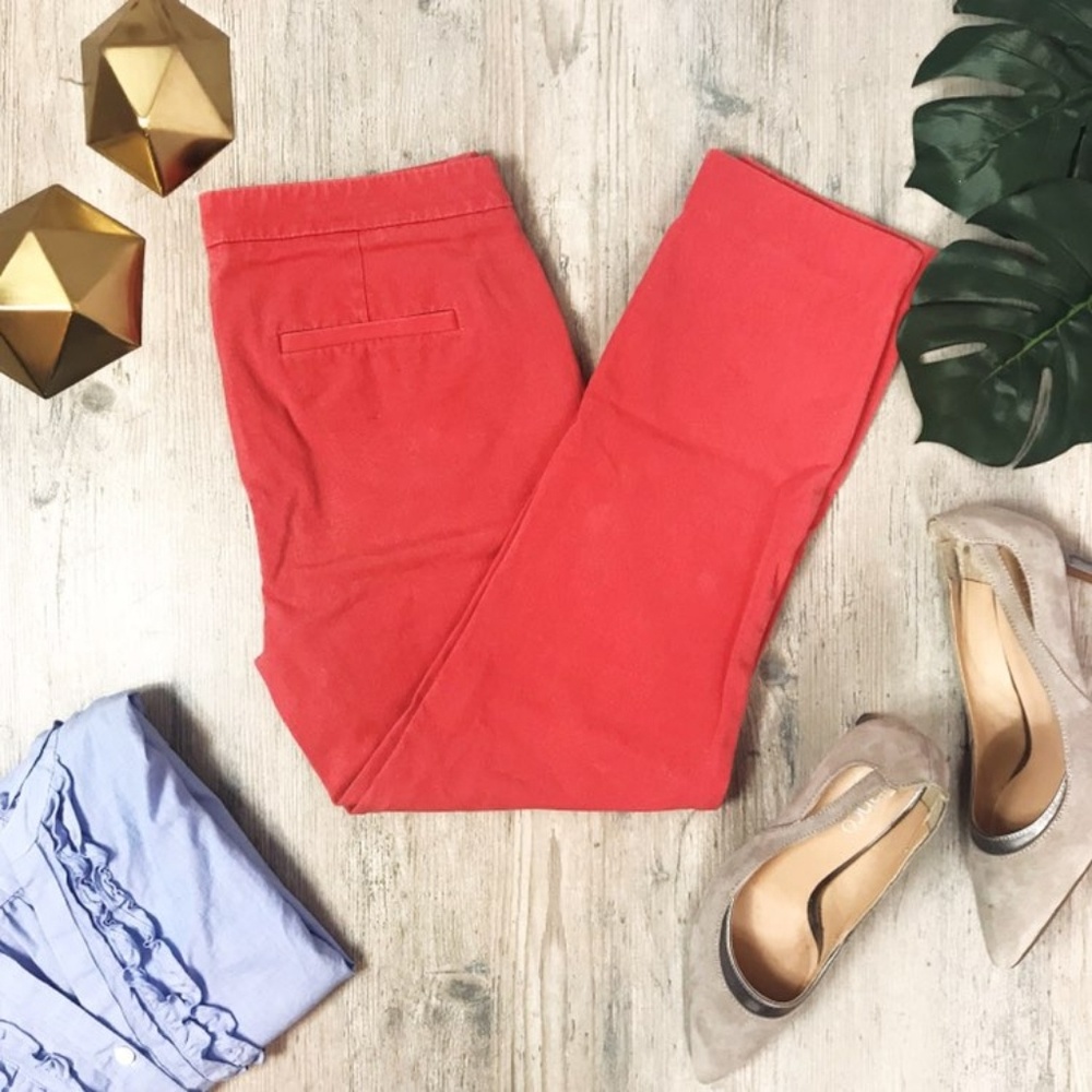 J Crew Martie Coral Cropped Pants